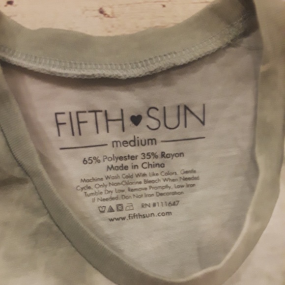 Fifth Sun Tie Dye Boho Cow Skull T-Shirt Tank (M) - Picture 4 of 4